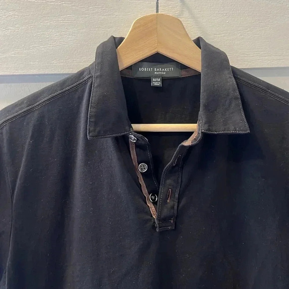 Robert Barakett Collar T-shirt Black - Picture 2 of 4